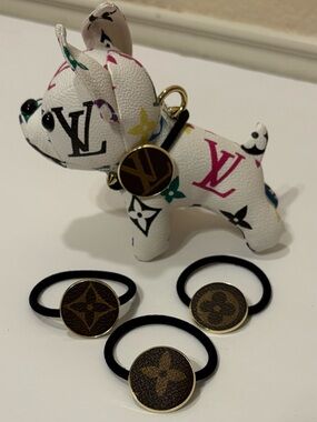 Upcycled Louis Vuitton Monogram Hair Ties